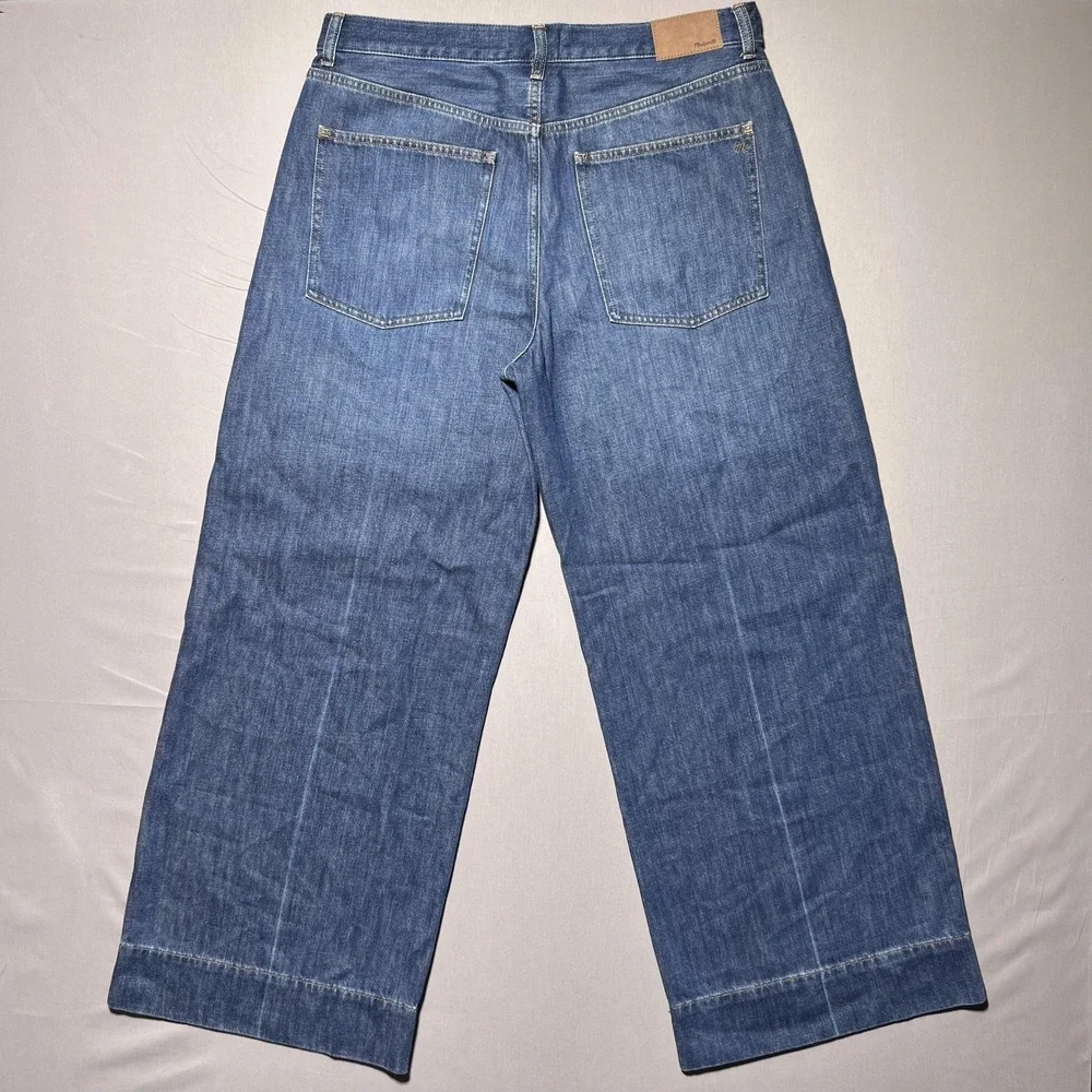 Madewell Superwide-Leg Jeans Softdrape Edition Womens 32 Blue High Waist - Picture 2 of 15